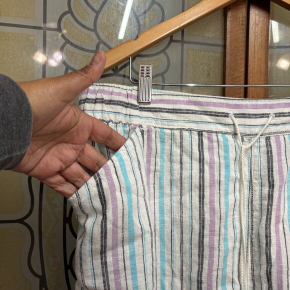 Lane Bryant NWT Linen Blend Pull On Tie Waist Shorts Plus Size 14/16 - Picture 5 of 12